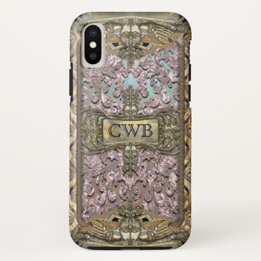 Vialeigh Viktorianisch Elegante Coole Monogramm Case-Mate iPhone Hülle (Rückseite)