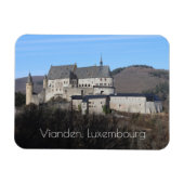 Vianden Castle Winter View, Luxemburg Magnet (Horizontal)