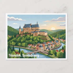 Vianden Luxemburg Reise-Postkarte Postkarte