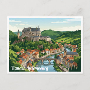 Vianden Luxemburg Reise-Postkarte Postkarte