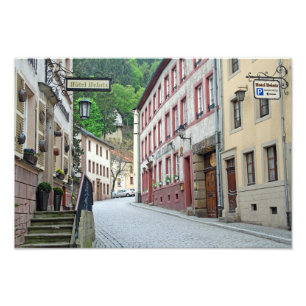 Vianden, Luxemburger Straßenszene Fotodruck