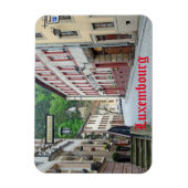 Vianden, Luxemburger Straßenszene Magnet (Vertikal)