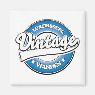 Vianden luxemburgisches Retrologo Magnet