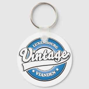 Vianden luxemburgisches Retrologo Schlüsselanhänger