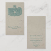 Viantage Kamera-Fotograf Visitenkarte (Vorne/Hinten)