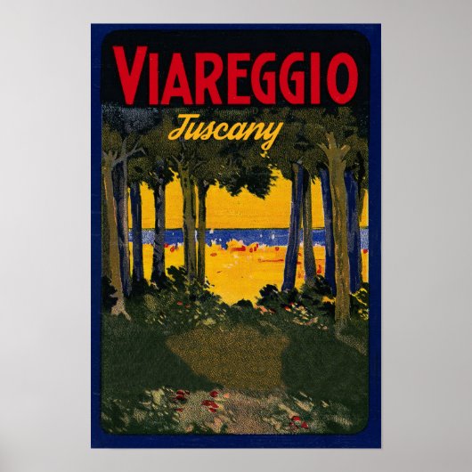 Viareggio Beach, Toskana, Italien Poster (Vorne)