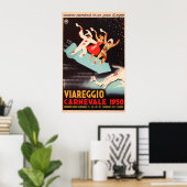 Viareggio Carnevale 1950 Italien Vintage Werbung Poster (Heimbüro)