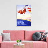 Viareggio Italien Vintage Reiseplaner Zurück in di Leinwanddruck (Insitu (Wohnzimmer))