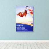 Viareggio Italien Vintage Reiseplaner Zurück in di Leinwanddruck (Insitu (Holzboden))