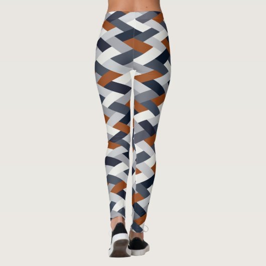 VIB B, Navy Rust Geometry Leggings (Rückseite)