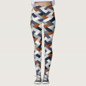 VIB B, Navy Rust Geometry Leggings (Vorderseite)