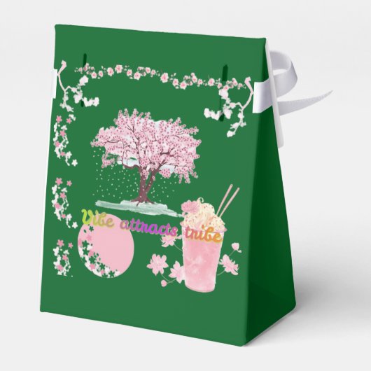 Vibe Attracts Tribe forest green  Geschenkschachtel (Rückseite)