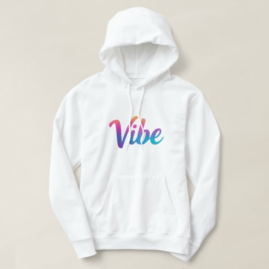 Vibe Bold Rainbow Gradient Script T-Shirt – Trendy Hoodie (Design vorne)