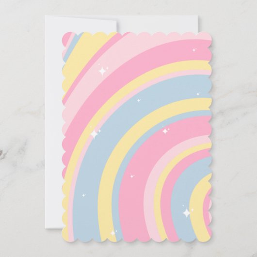 Vibe Groovy, Retro Girl Pastel Colors Einladung (Rückseite)