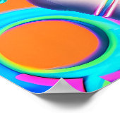 Vibe Jibe Electric Ken Gage Retrowave Fun Poster (Ecke)