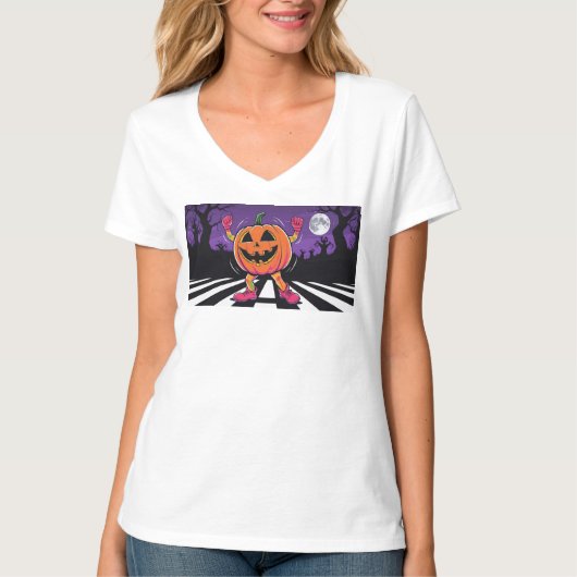 Vibe mir Jack-o-Laterne Trucker Hat T-Shirt (Vorderseite)