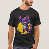 Vibe Mode Cat - Retro Design T-Shirt (Vorderseite)