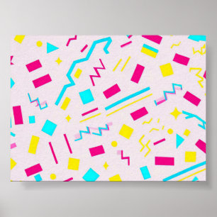 Vibe Pattern der 90er Jahre Poster
