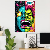 VIBE! Pop Art Schrei Poster (Heimbüro)