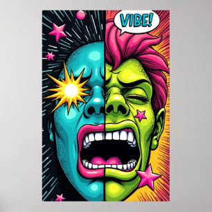 VIBE! Pop Art Schrei Poster
