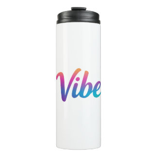Vibe Rainbow Gradient Script Thermal Tumbler  Thermosbecher
