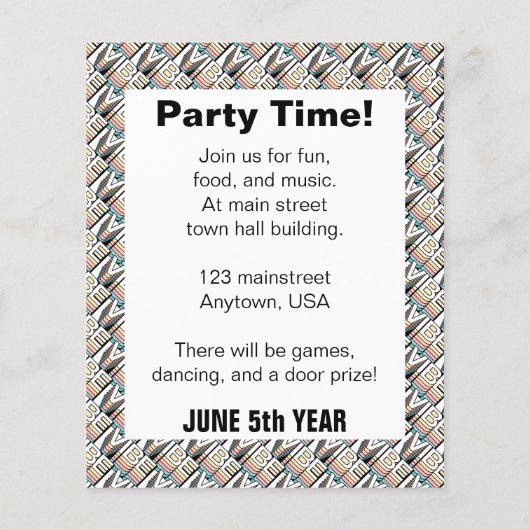 Vibe Retro Ästhetik Moderne Mood Typografie Flyer (Hinten)