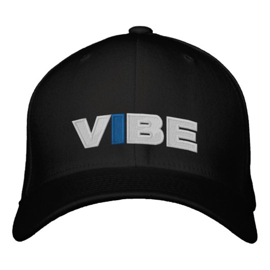 VIBE (schwarz) Baseballkappe Bestickte Kappe (Vorderseite)