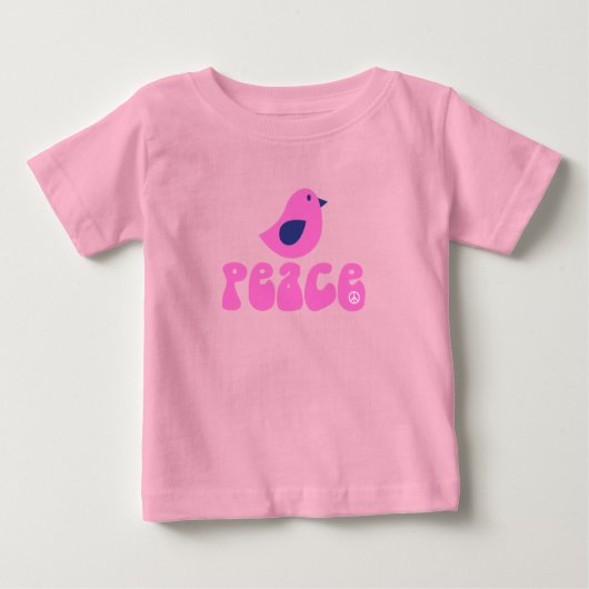 Vibe von Peace Reto 1960s Baby T-shirt (Vorderseite)
