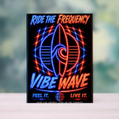 Vibe Wave Neon Surf Poster – Retro Synthwave-Ästhe (Neutral)