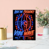 Vibe Wave Neon Surf Poster – Retro Synthwave-Ästhe (Hochzeit)