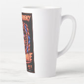 Vibe Wave Neon Surf Poster – Retro Synthwave-Ästhe Milchtasse (Rechts)