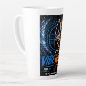 Vibe Wave Neon Surf Poster – Retro Synthwave-Ästhe Milchtasse (Linke Ecke)