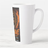Vibe Wave Neon Surf Poster – Retro Synthwave-Ästhe Milchtasse (Rechts)
