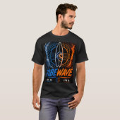 Vibe Wave Neon Surf Poster – Retro Synthwave Ästhe T-Shirt (Vorne ganz)