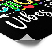 Vibes Back to School Retro Pre-k Lehrer Poster (Ecke)