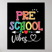 Vibes Back to School Retro Pre-k Lehrer Poster (Vorne)