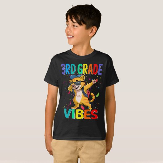 Vibes Cat Back To School T - Shirt (Vorne ganz)