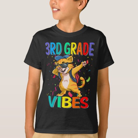 Vibes Cat Back To School T - Shirt (Vorderseite)