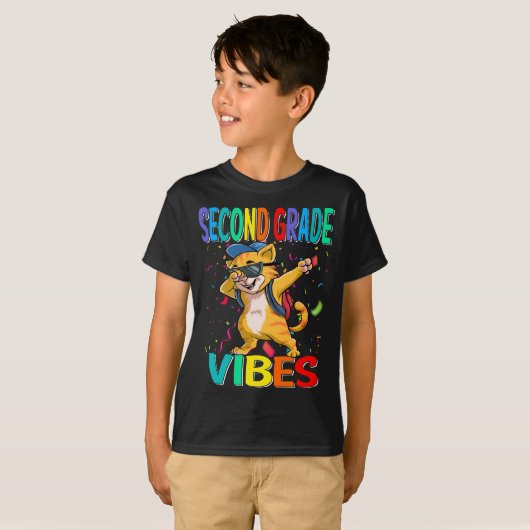 Vibes Cat Back to School T - Shirt (Vorne ganz)