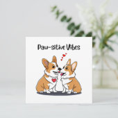 Vibes Corgis in Liebe (Stehend Vorderseite)