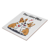 Vibes Corgis in Liebe Fliese (Seite)