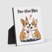 Vibes Corgis in Liebe Fotoplatte (Vorderseite)