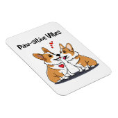 Vibes Corgis in Liebe Magnet (Rechte Seite)