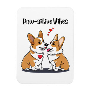 Vibes Corgis in Liebe Magnet