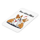 Vibes Corgis in Liebe Magnet (Linke Seite)