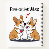Vibes Corgis in Liebe Notizblock (Rückseite)