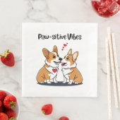 Vibes Corgis in Liebe Serviette (Beispiel)