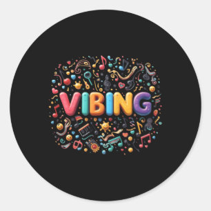 Vibes Depression Bewusstsein Runder Aufkleber