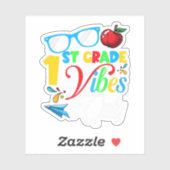 Vibes der 1. Klasse nur zurück zur Schule Niedlich Aufkleber (Blatt)