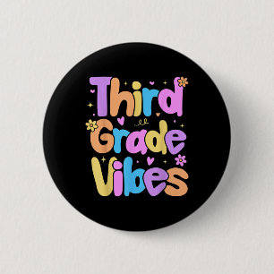 Vibes der dritten Klasse Kinder zurück in die Schu Button